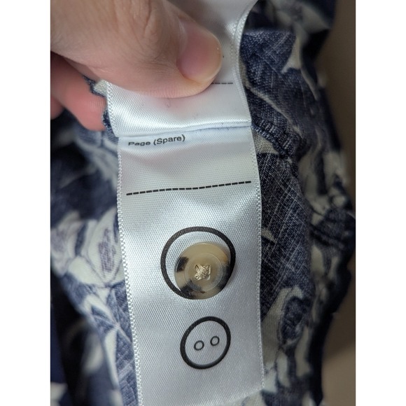 UNTUCKit Parrina SS Shirt 3xL Blue Linen Floral Button Up 2023 - Picture 13 of 16